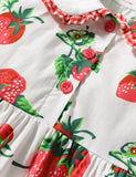 Rochie de bumbac imprimată cu căpșuni