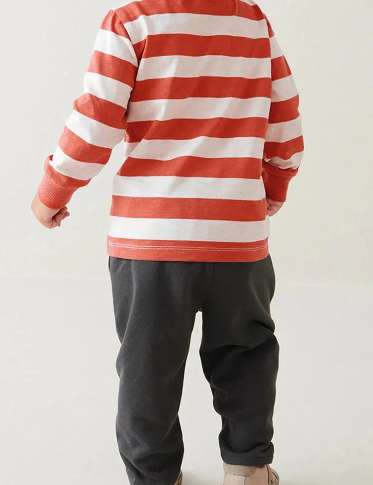 Tegneserie løve applikationsstribet t-shirt sæt