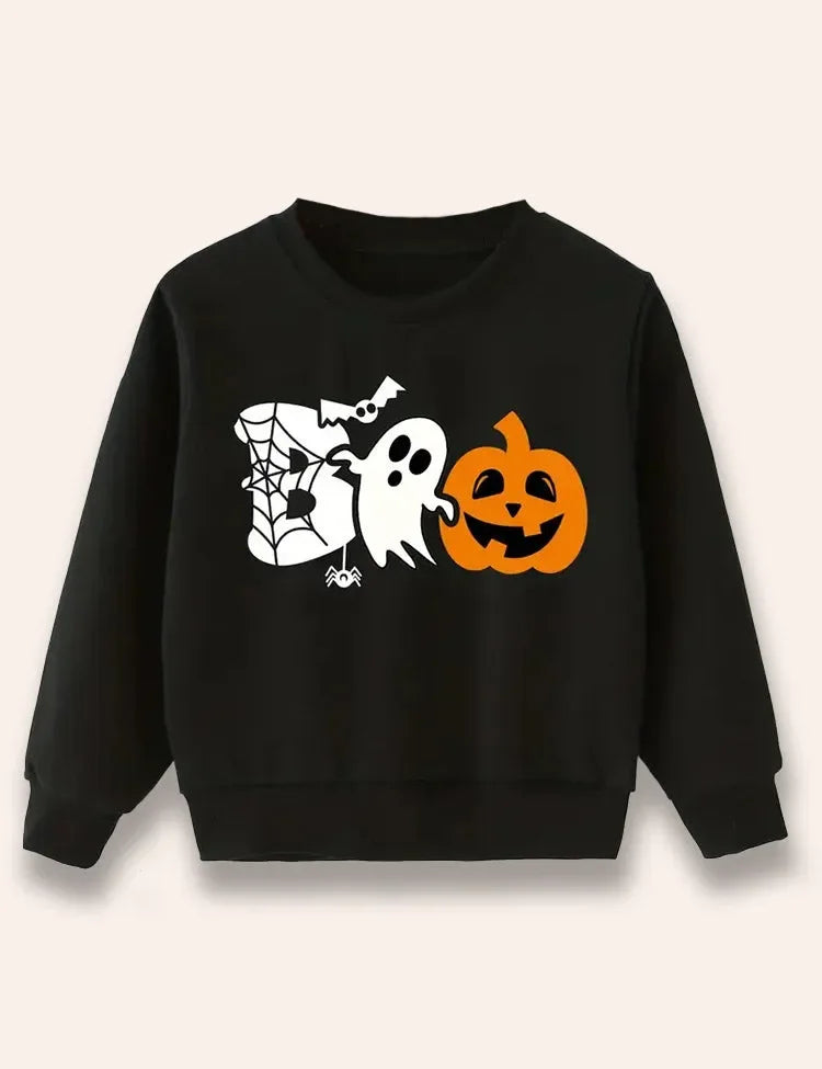 Halloween Boo Printed Family Matching Sweatshirt