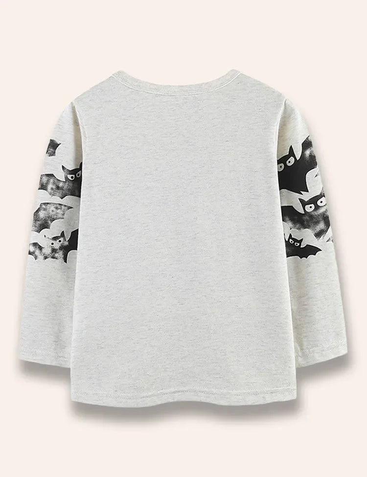 Halloween Multi Bat trykt langærmet T-shirt