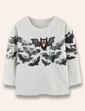 Halloween Multi Bat trykt langærmet T-shirt