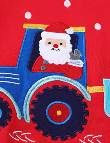 Julemanden Santa Claus Truck Appliqué Sweatshirt