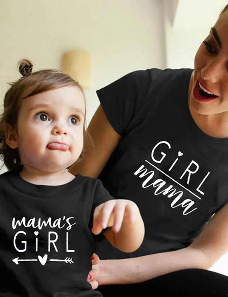 Ημέρα του Αγίου Βαλεντίνου Mama & Me Letter Printed Family Matching T-shirt