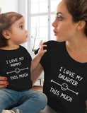 Ημέρα του Αγίου Βαλεντίνου Mama & Me Letter Printed Family Matching T-shirt