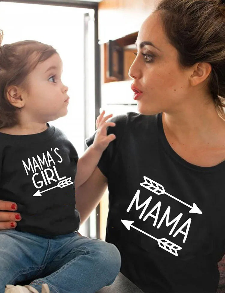 Ημέρα του Αγίου Βαλεντίνου Mama & Me Letter Printed Family Matching T-shirt