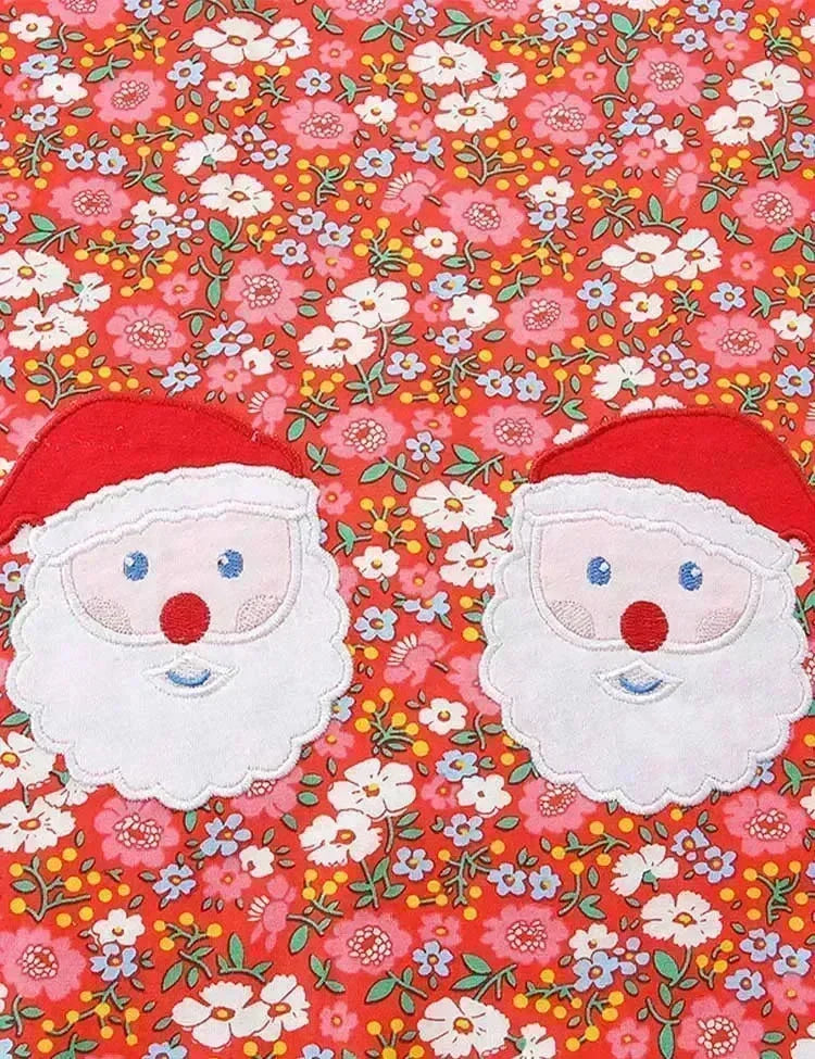 فستان مزين بالزهور لعيد الميلاد سانتا كلوز