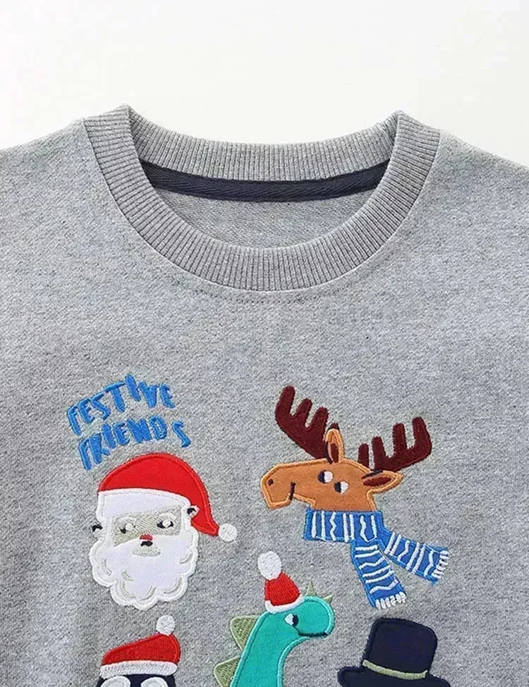 Christmas Friend Appliqué Sweatshirt