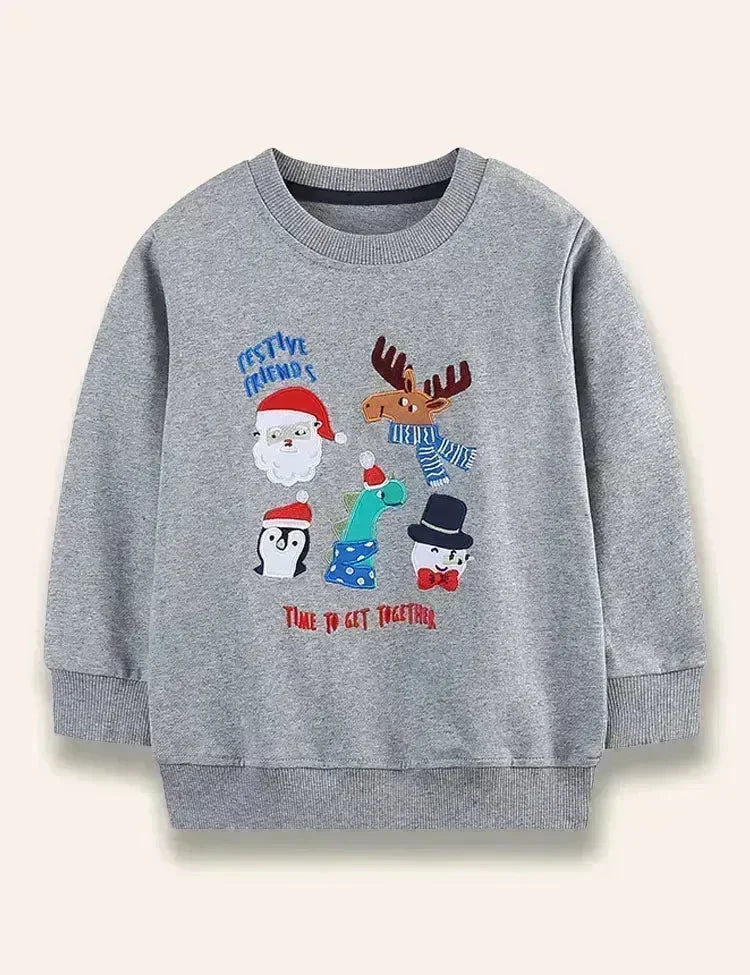 Christmas Friend Appliqué Sweatshirt