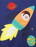 סווטשירט של Astronaut Rocket Applique