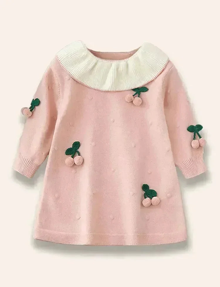 Christmas Cherry Sweater Dress