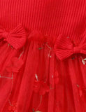 Rochie de tul cu flori de Crăciun