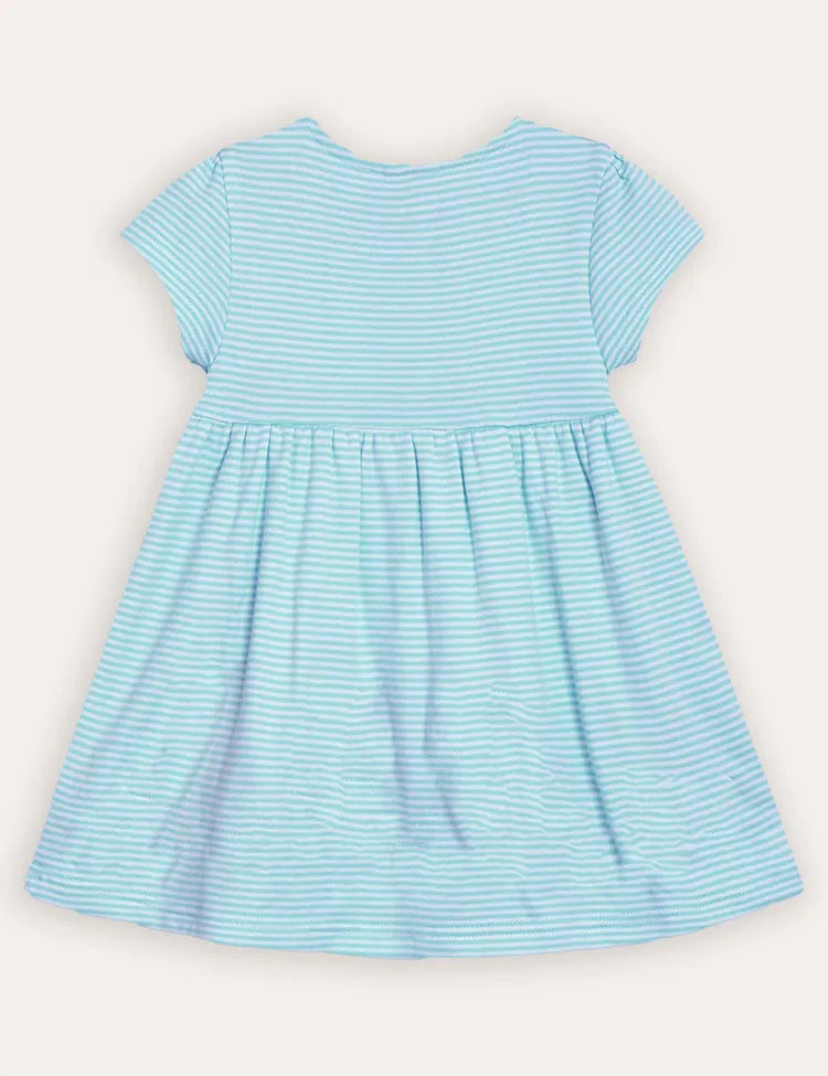 Safari Animalsアップリケボタンフロントドレス