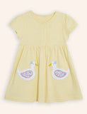 Rochie cu dungi Applique Duck