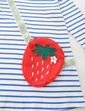 Strawberry Appliqué Bag Dress