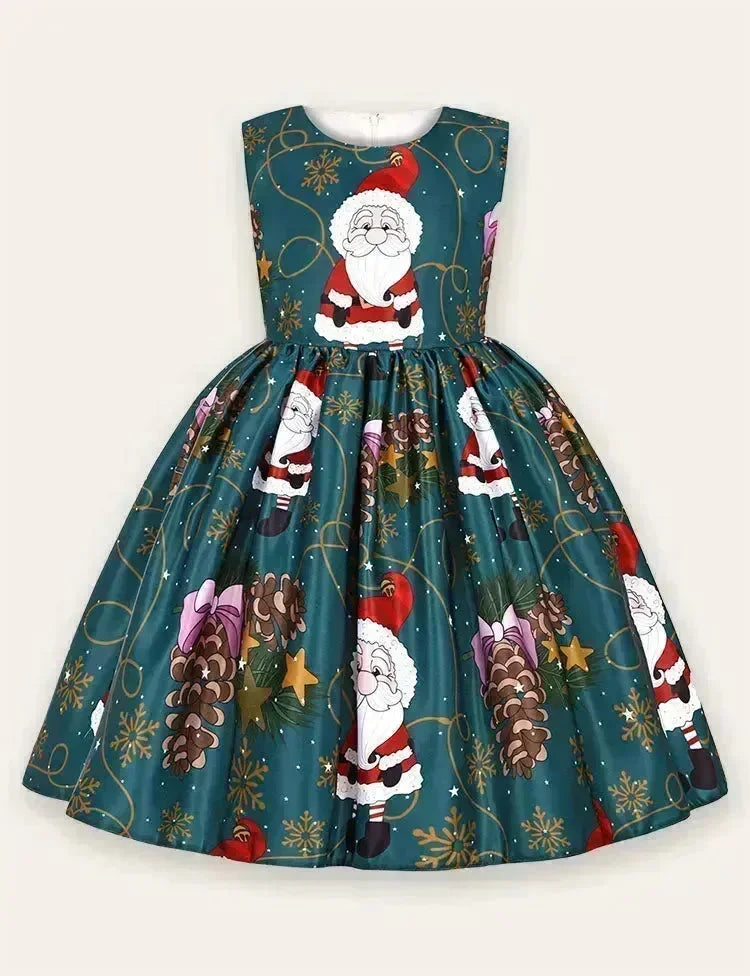 クリスマスプリントパーティードレス