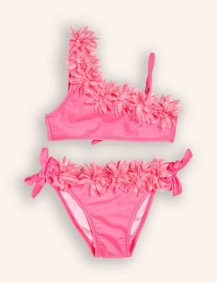 3D Flower Split Swimsuit