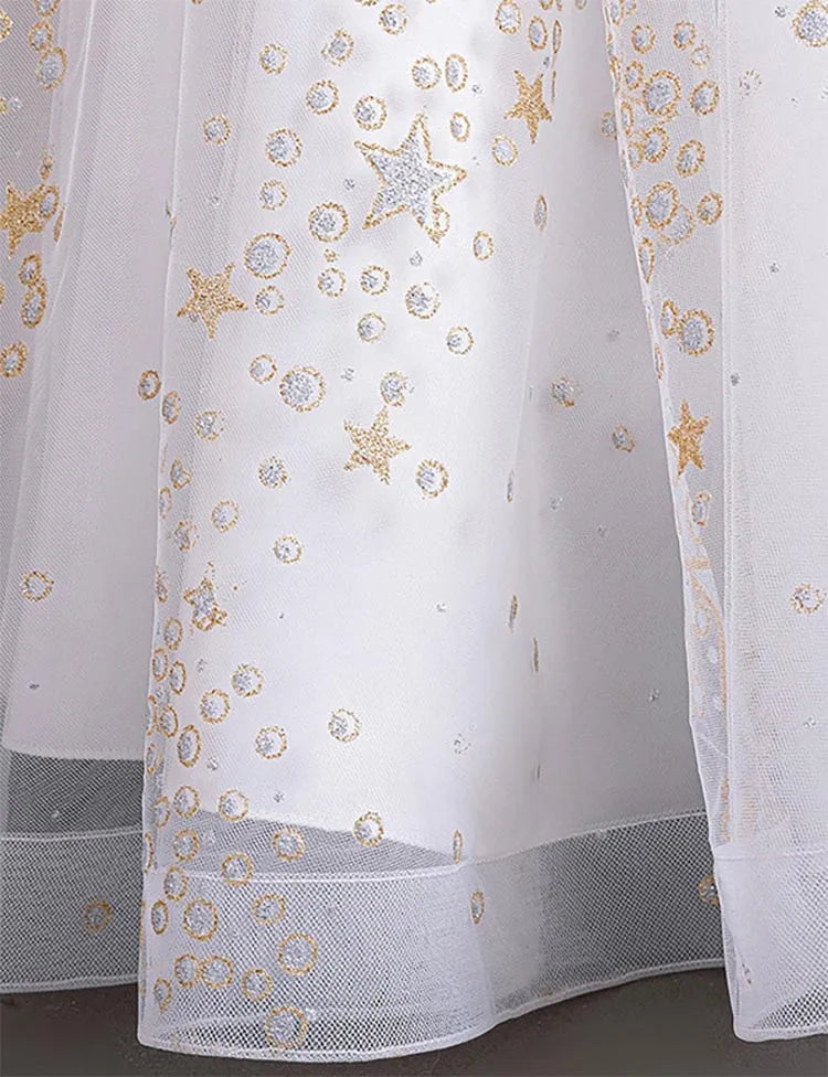 Sequin Embroidered Tulle Long Party Dress