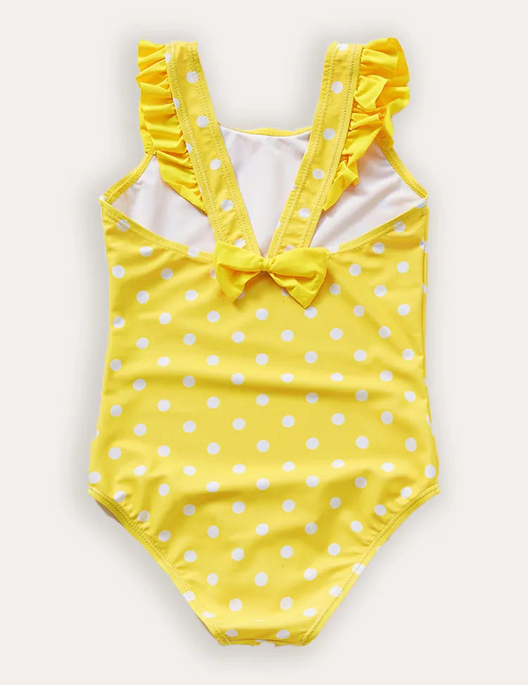 Flamingo Ruffled One-piece Swimsuit