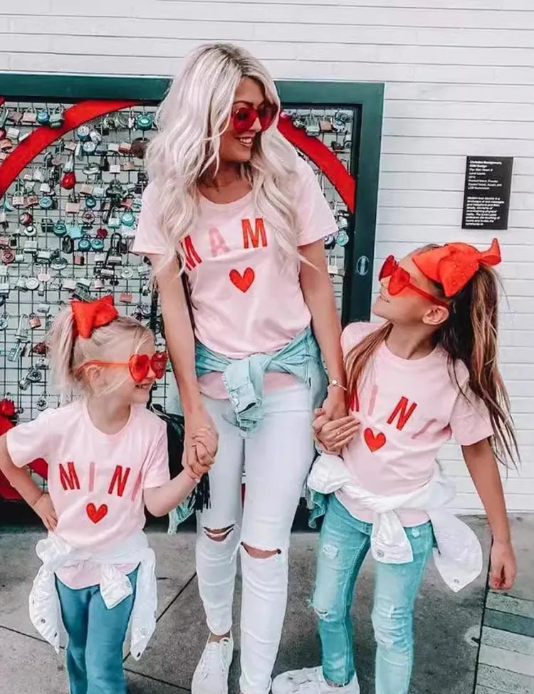 Valentinsdag mor og mig trykt t-shirt