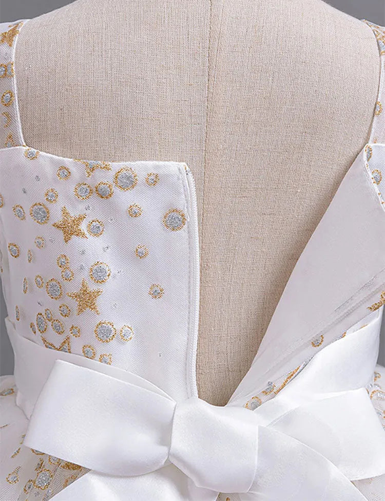 Sequin Embroidered Tulle Long Party Dress