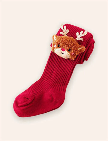 Festival Reindeer Embroidery Tulle Long Dress