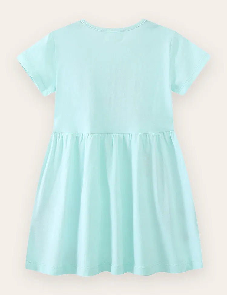 Mermaid Embroidered Cotton Dress