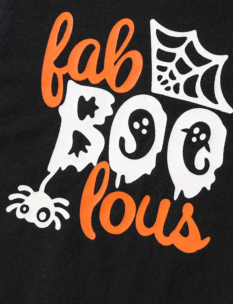 Halloween Bat Sleeve Top + Tulle Skirt Two-piece Set