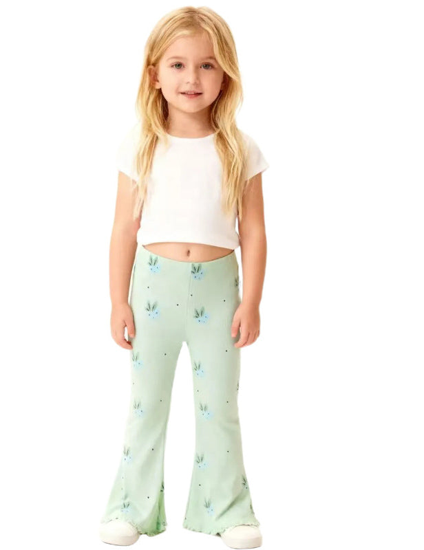Flower Print Flared Leggings