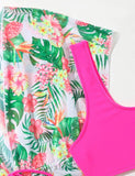 Printed Split Swimsuit Three-piece Set