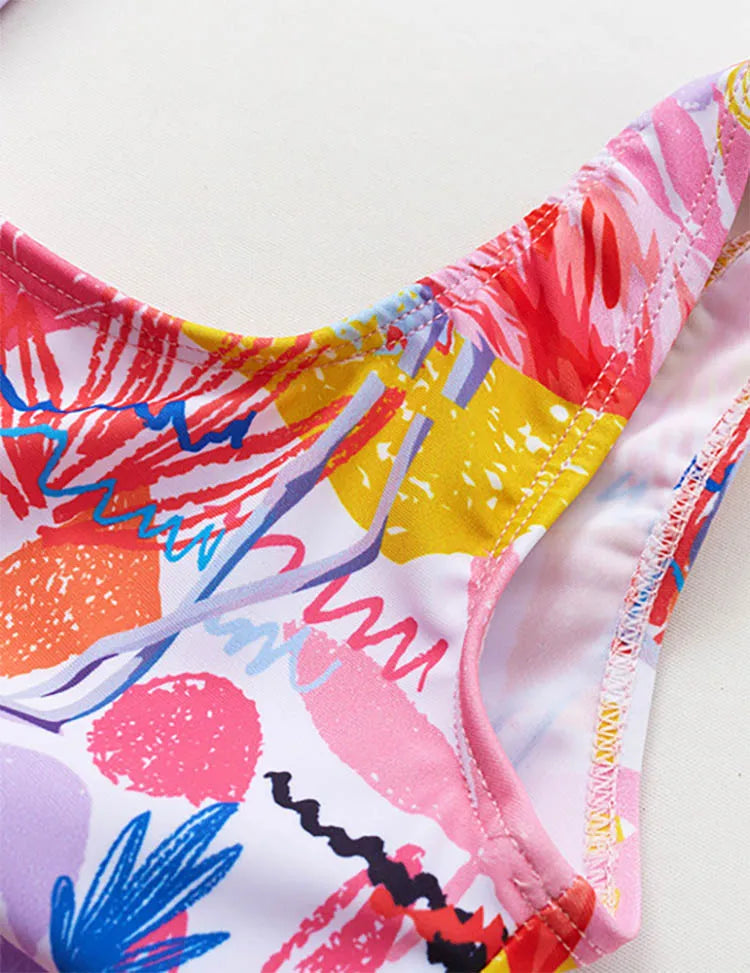 Flamingo Print One-piece Swimsuit