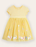 Bunny Appliqué ριγέ φόρεμα