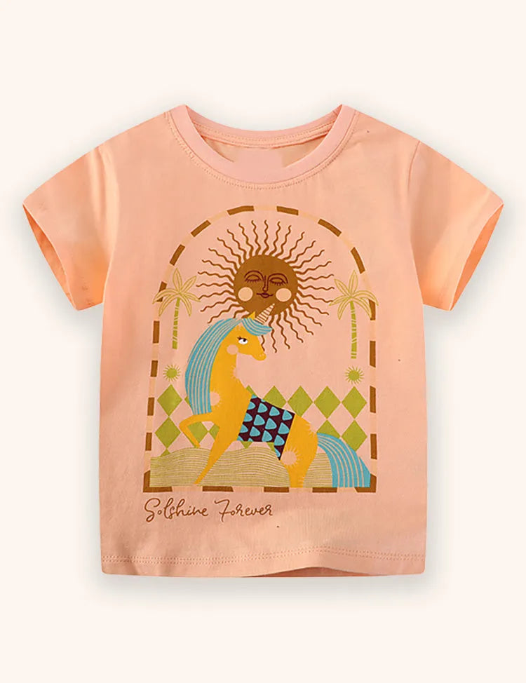 סט מודפס של חד קרן שמש