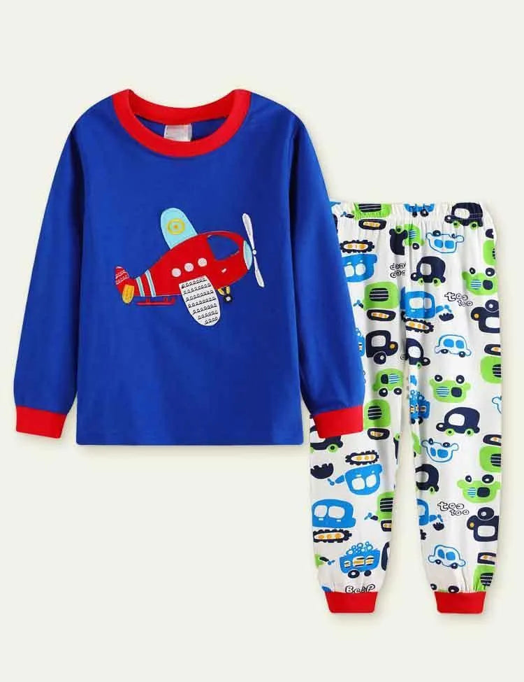 Airplane Pattern Pajamas - Mini Taylor