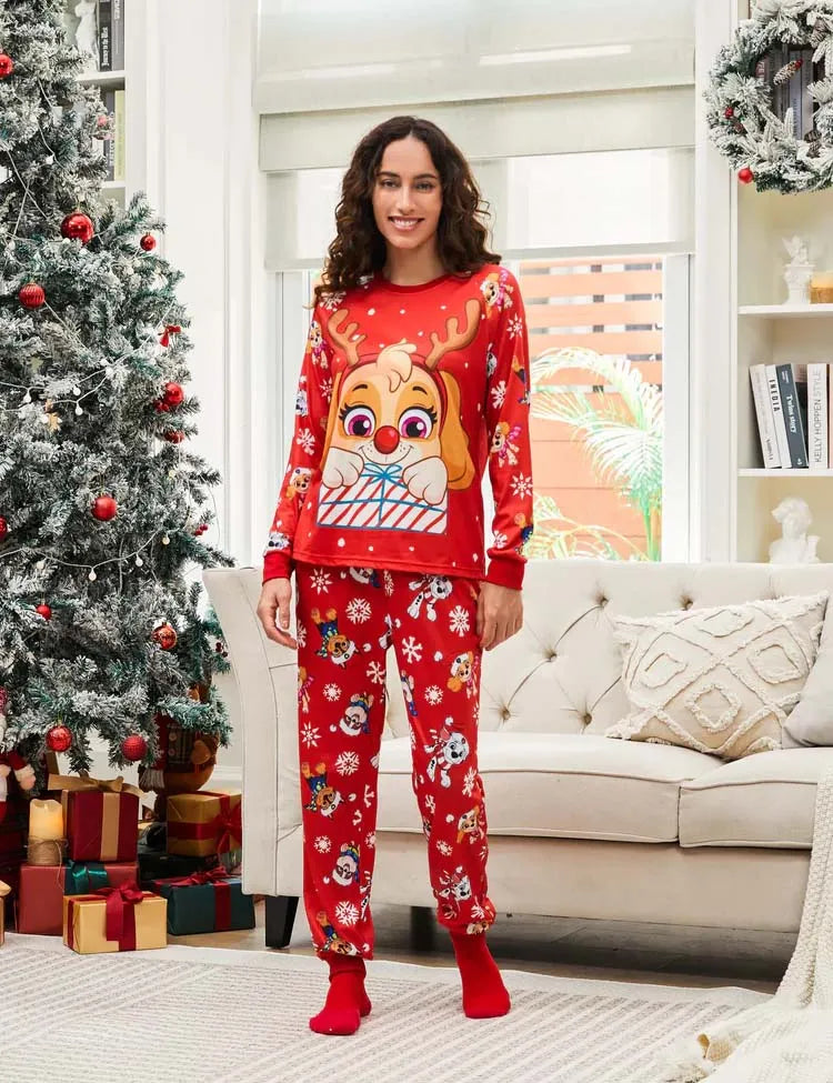 PAW Patrol Christmas Family Matching Chase and Marshall Pajamas Sets