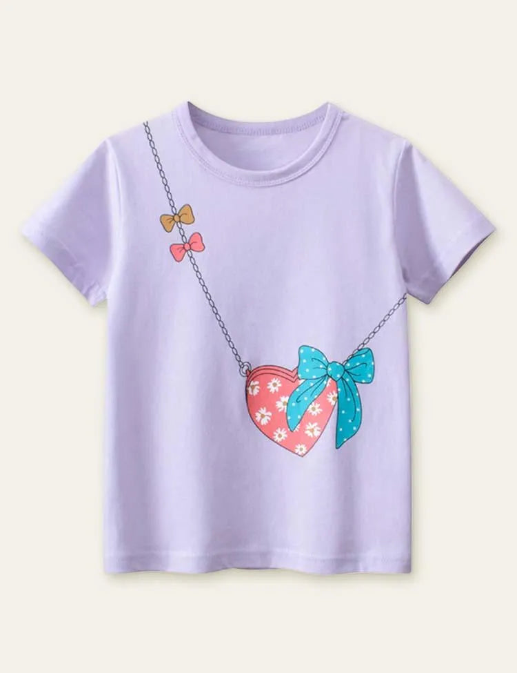 Bow Crossbody Bag Printed T-shirt - Mini Taylor