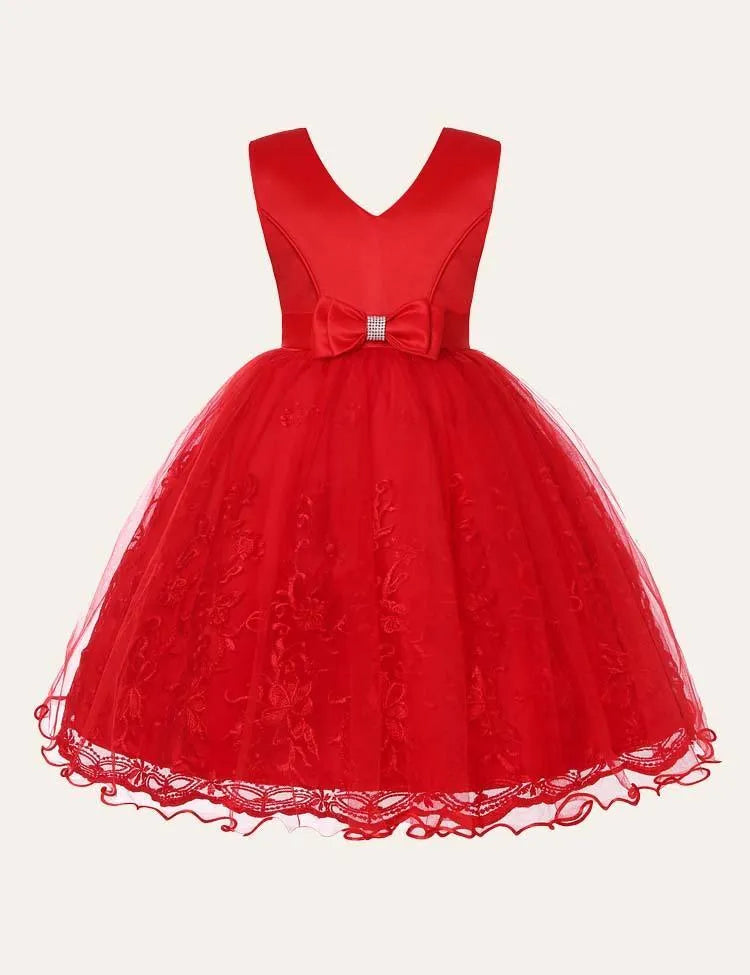 Bow Mesh Party Dress - Mini Taylor