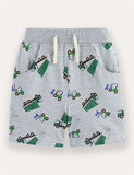 Cartoon Truck Printed Shorts