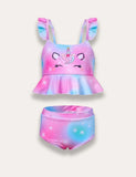 Cartoon Unicorn Split Swimsuit