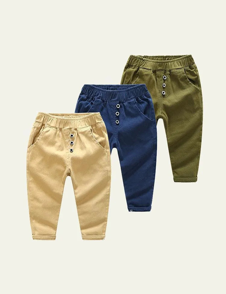 Cotton Solid Color Casual Pants - Mini Taylor