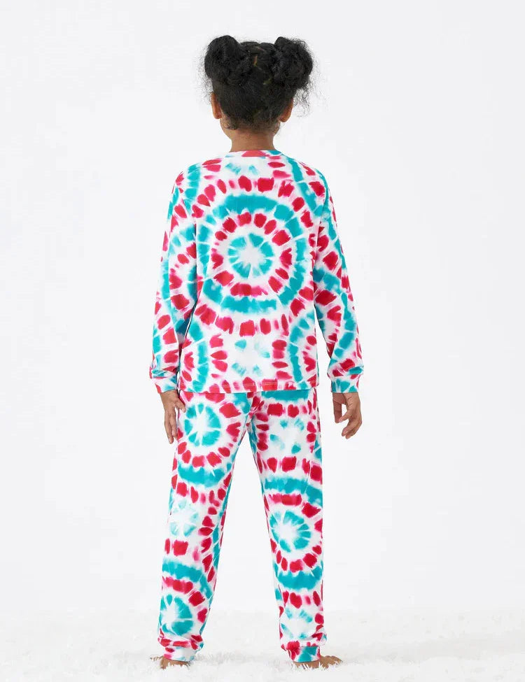Christmas Snowman Print Family Matching Colorful Pajamas Sets