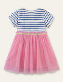 Deer Striped Mesh Dress - Mini Taylor