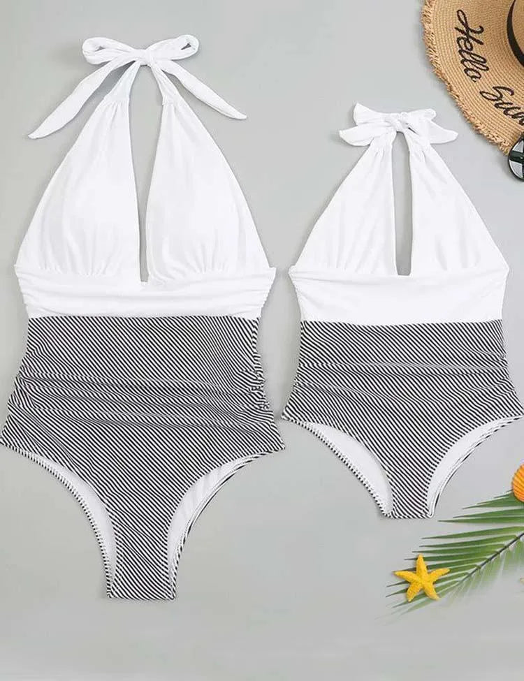 Family Matching One Piece Swimsuit Backless Swimsuit - Mini Taylor