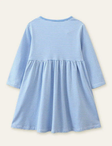 Flamingo Appliqué Flower Dress - Mini Taylor