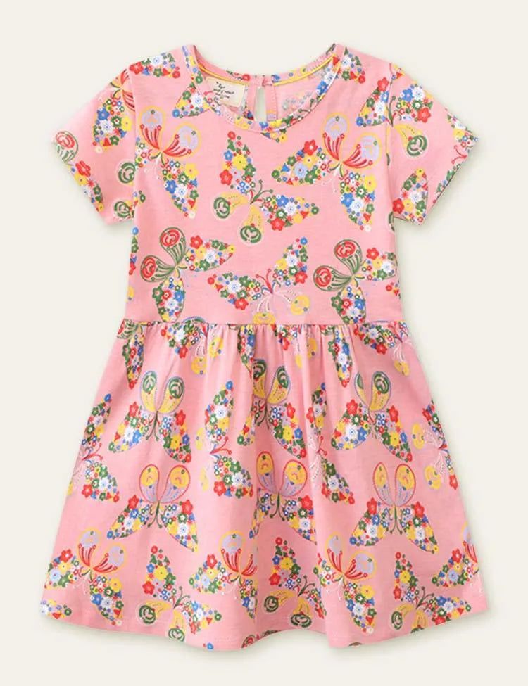 Floral Butterfly Printed Dress - Mini Taylor