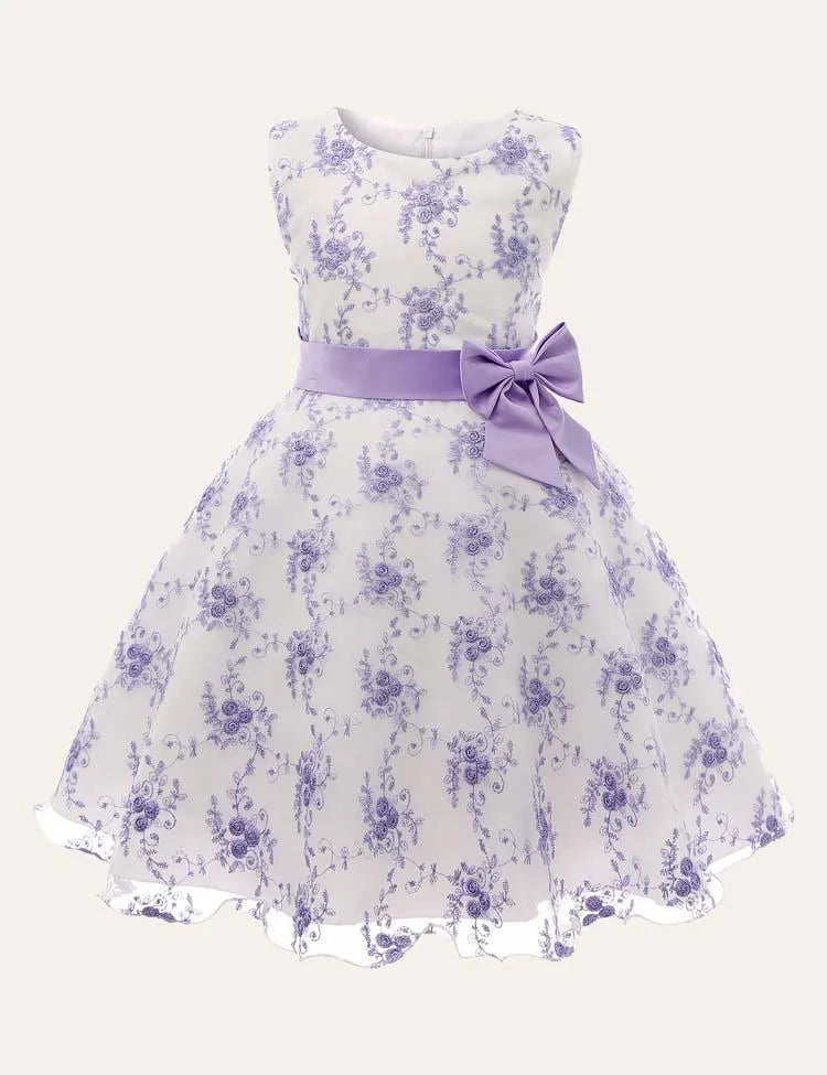 Floral Embroidered Mesh Dress - Mini Taylor