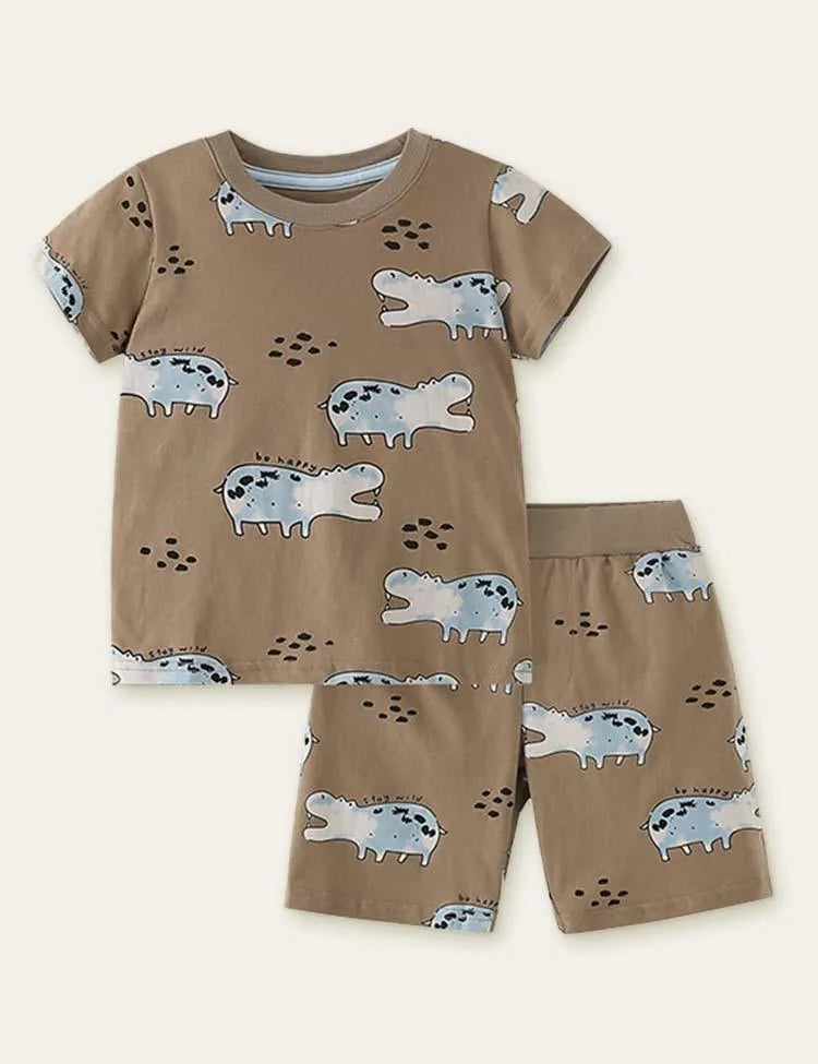 Hippo Printed Suit - Mini Taylor
