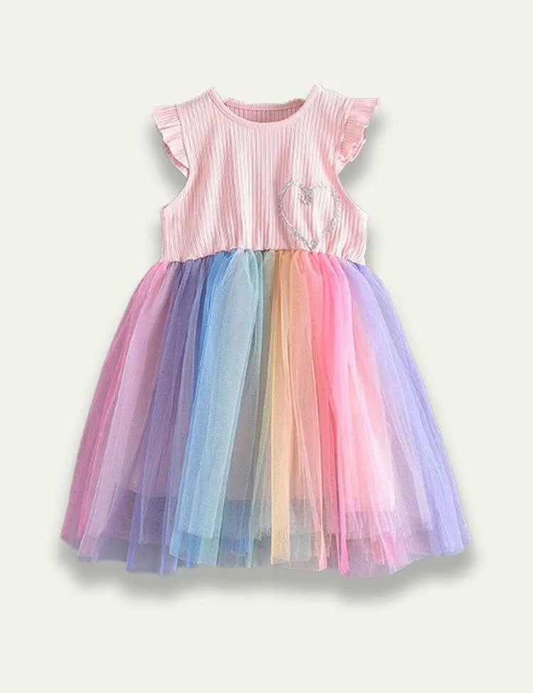 Love Mesh Rainbow Dress - Mini Taylor