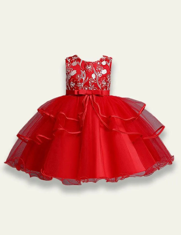 Mesh Embroidery Party Dress - Mini Taylor