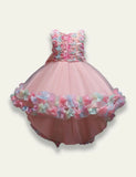 Mesh Flower Tail Party Dress - Mini Taylor