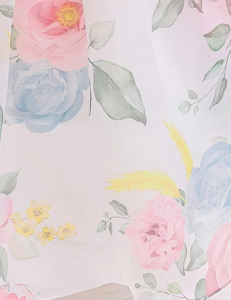 Puff Sleeve Floral Mesh Party Dress - Mini Taylor